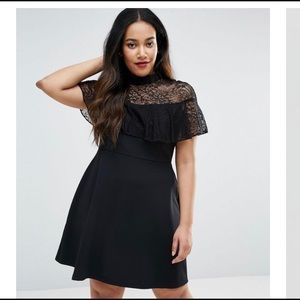 ASOS Black Lace Top Dress